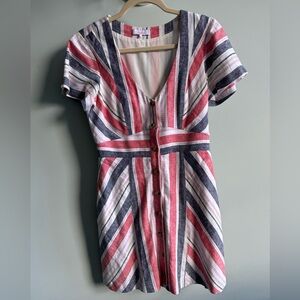 Striped Button-Down Dress